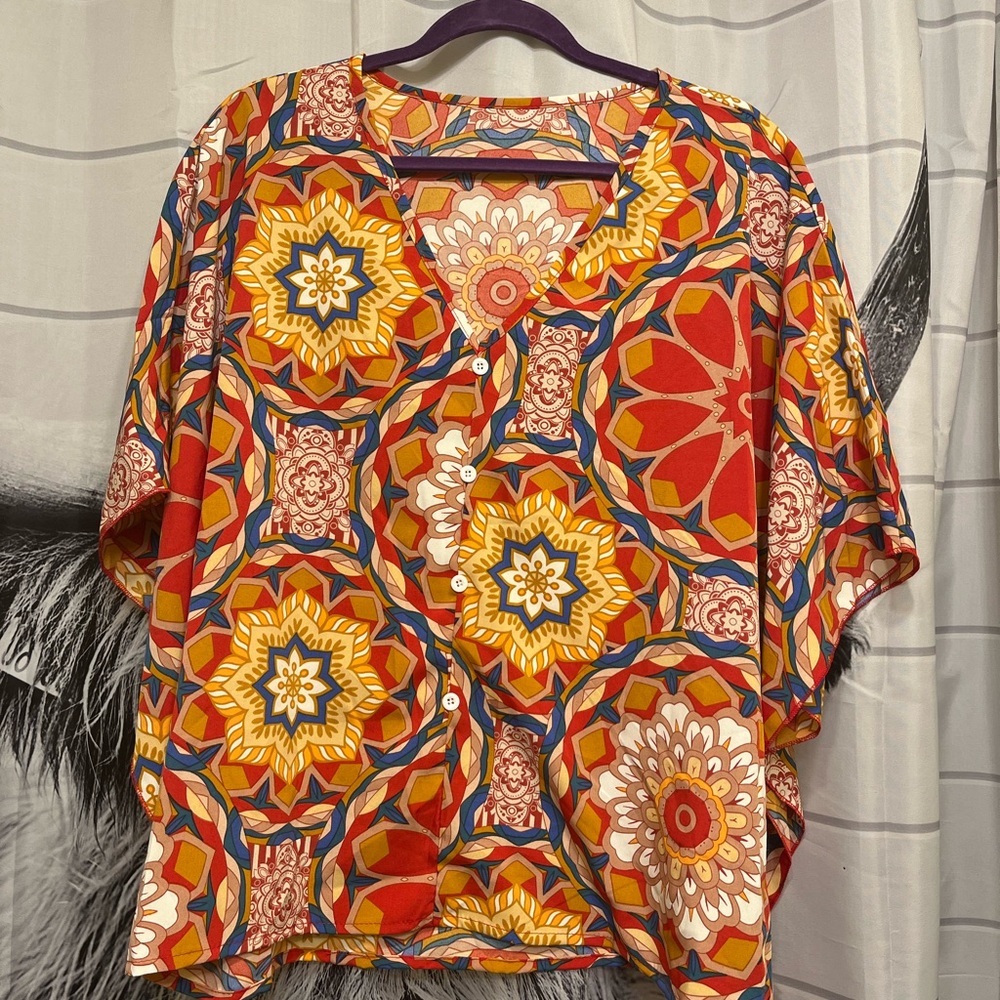 Colorful Geometric Women's Top